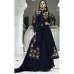 9802 BLUE GLOSSY STYLISH ANARKALI DRESS