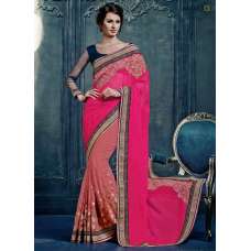 NARGIS FAKHRI SALMON PINK 5060 HEROINE DRAMATIC SAREE 