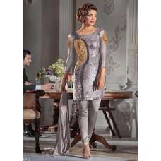 ZHR5119-F SILVER HEROINE PRIYANKA CHOPRA STRAIGHT CUT DRESS