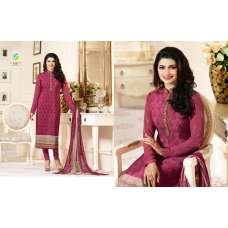 Hot Pink Crepe Indian Suit Elegant Party Dress 