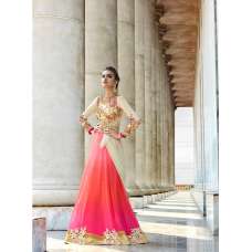 Beige & Pink Ethnic Lehenga 