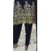 Black Pakistani Designer Peplum Linen Salwar Suit