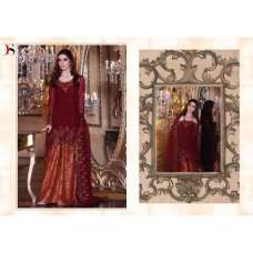 BD-1003 MAROON MARIA.B. MBROIDERED PARTY WEAR DRESS