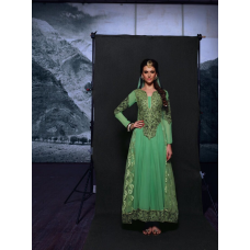 5005 RANGSUTRA GREEN FLASH ANARKALI STYLE WEDDING DRESS