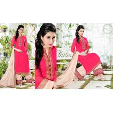 Pink Dress Top Beige Palazzo Salwar Suit 