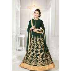 Dark Green Floor Length Wedding Anarkali Suit