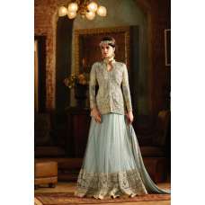 S-62 SEA BLUE SYBELLA ANGELLIQUE WEDDING WEAR DRESS