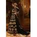 S-64 BLACK AND GOLDEN SYBELLA ANGELLIQUE WEDDING WEAR DRESS