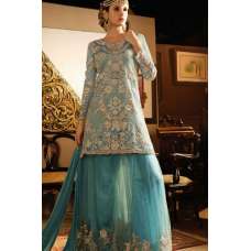 S-66 BLUE SYBELLA ANGELLIQUE WEDDING WEAR DRESS