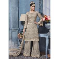 S-86 GREY SYBELLA HEAVY EMBROIDERED WEDDING WEAR DRESS