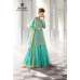 Turquoise Indowestern Gown Ethnic Wedding Dress