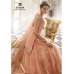 Peach Indian Net Dress Designer Wedding Lehenga/Palazzo