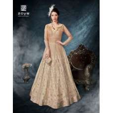 Beige Cocktail Dress Indian Designer Gown