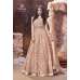 Beige Embroidered Long Anarkali Suit Indian Wedding Dress